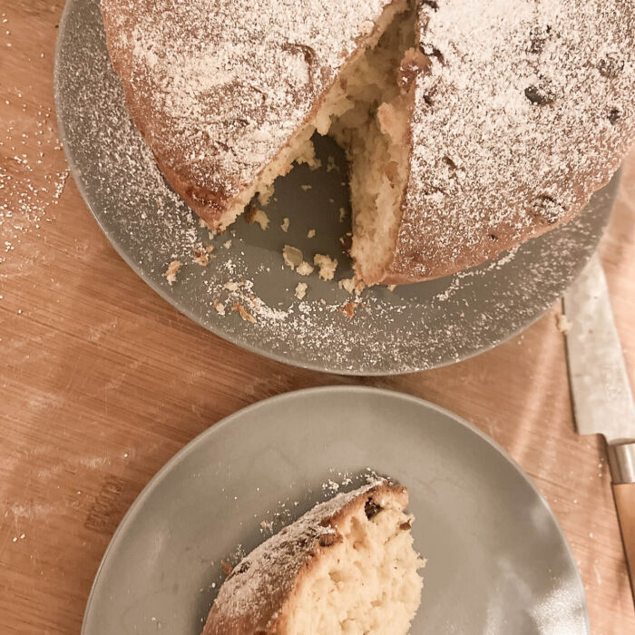 Aufgeschnittene Panetone