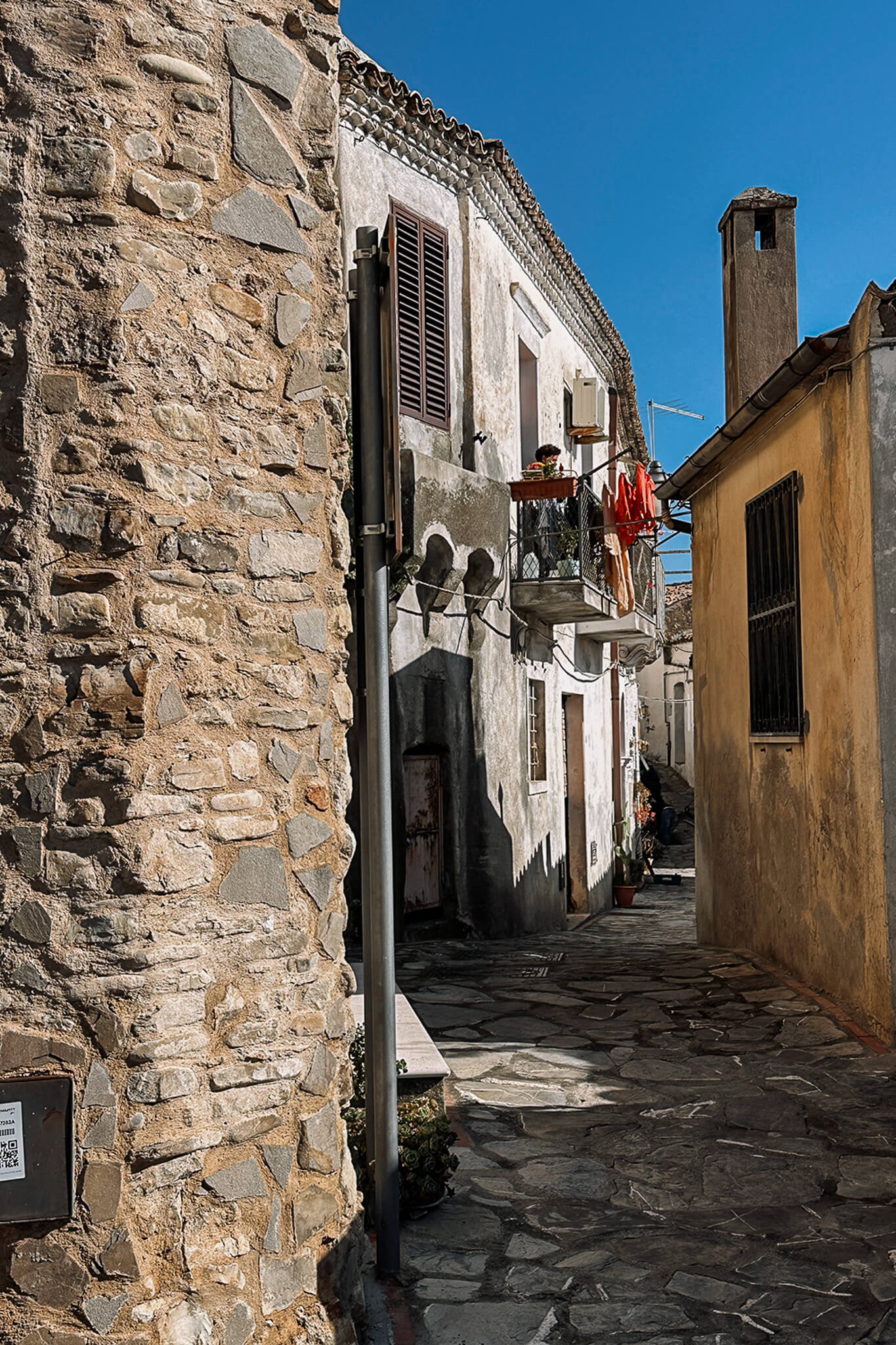 Straße in Rocca Imperiale in Kalabrien, Italien