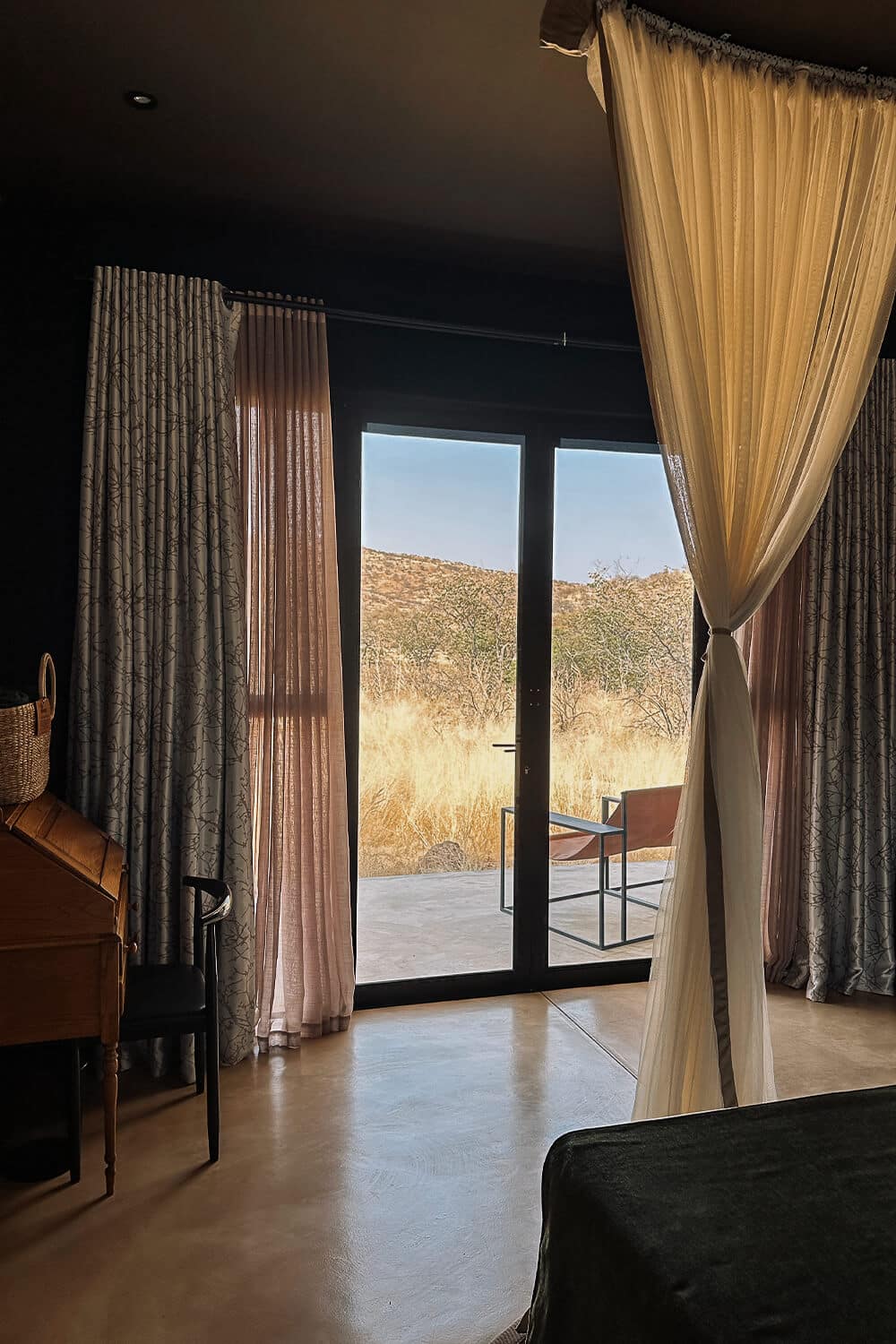 Damaraland Lodge, Namibia Ausblick aus dem Zimmer der Damaraland Lodge in Namibia