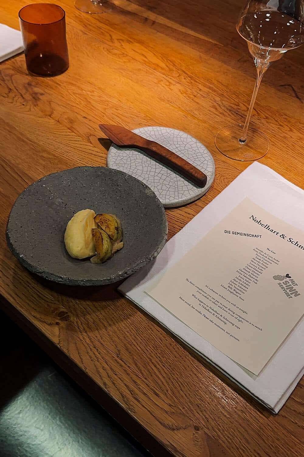 Nobelhart & Schmutzig Berlin Birne mit Kartoffelbrei im Nobelhart & Schmutzig in Berlin